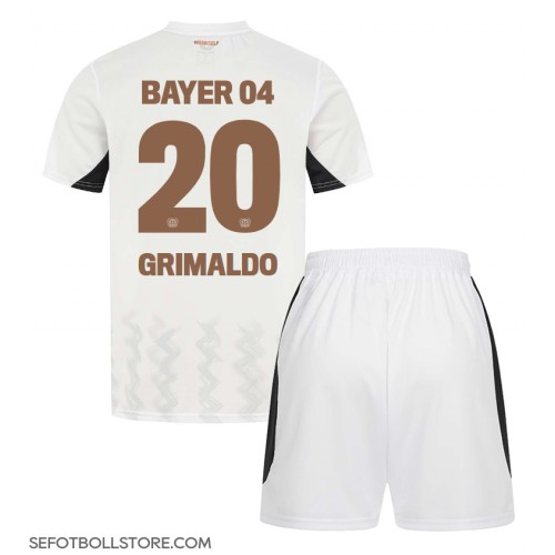 Bayer Leverkusen Alejandro Grimaldo #20 Replika babykläder Bortaställ Barn 2024-25 Kortärmad (+ korta byxor)